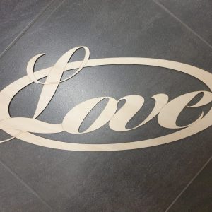 LOVE - houten bord - 65 x 30 cm/4mm